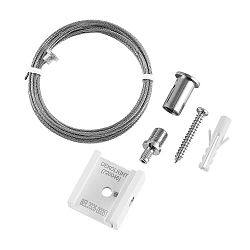 1-phase wire suspension holder D ONE CURVED, white
