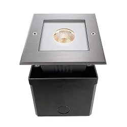 LED in-ground luminaire COB outdoor spot square, symmetrical, 220-240V AC / 50-60Hz, 6W, stainless steel, 25°, IP67, 3000K
