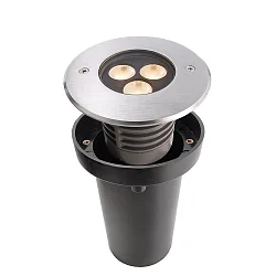 LED in-ground luminaire II WW outdoor spot, 220-240V, 3W, 30°, 3000K, stainless steel, silver