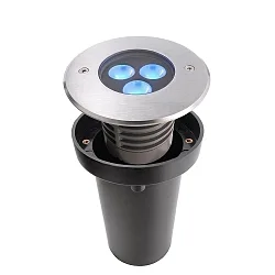 LED in-ground luminaire III RGB outdoor spot, 24V DC, 6W, 30°, stainless steel, silver