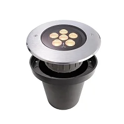 LED in-ground luminaire HP IV outdoor spot, 24V DC, 10W, 25°, IP67, 3000K, stainless steel silver, warm white