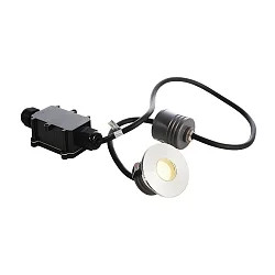 Outdoor LED in-ground luminaire PEACOCK, IP67, walkable bis 5 kN, 2W 3000K 150lm 30°, silver
