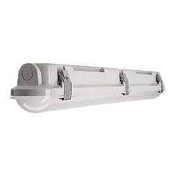 damp-proof luminaire TRI PROOF BASIC 61CM / 18W 840 ON-OFF impact resistant, switchable IP65, light grey 