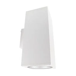 Foco para fachadas SHORELINE PRO SQUARE 140 UP&DOWN de 2 llamas, angular, CCT Switch IP65, blanco regulable