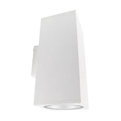 Foco para fachadas SHORELINE PRO SQUARE 140 UP&DOWN de 2 llamas, angular, CCT Switch IP65, blanco regulable