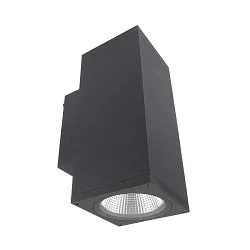 facade spotlight PRO SQUARE 100 UP&DOWN 2 flames, square, CCT Switch IP65, dark grey dimmable