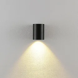 Luminaria de pared para exteriores CAN OUTDOOR UP OR DOWN de 1 llama, cilíndrico, rígido GU10 IP65, negro