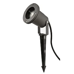 spike luminaire SPIKY 100MM cylindrical, short, adjustable GU10 IP65 / IP44, black dimmable