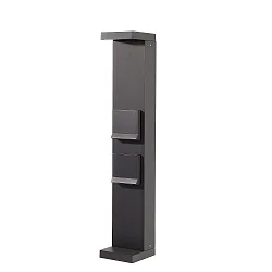 Columna de alimentación LERNA 600 doble, con iluminación, plomo oscuro