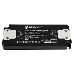 Alimentador LED FLAT CC UT700mA/12W corriente constante, negro