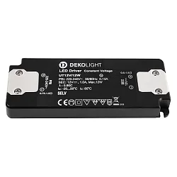 Alimentador LED FLAT CV UT12V/12W constante de voltaje, negro