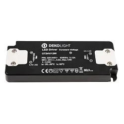 Controlador de LED FLAT CV UT24V constante de voltaje, conmutable, gris, negro