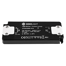 Controlador de LED FLAT CV UT24V constante de voltaje, conmutable, gris, negro