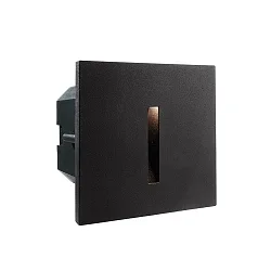 Cover LINEAR for recessed LED wall luminaire LIGHT base II COB outdoor, 10 x 10cm, beam angle 43°, aluminum, black