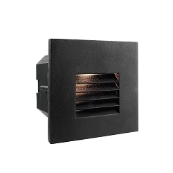 Cover grid for recessed LED wall luminaire LIGHT base II COB outdoor, 10 x 10cm, beam angle 65°, aluminum, black