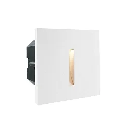 Cover LINEAR for recessed LED wall luminaire LIGHT base II COB outdoor, 10 x 10cm, beam angle 43°, aluminum, white