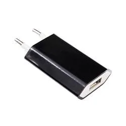Fuente de alimentación enchufable USB-A, negro