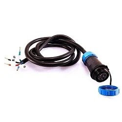 Cable de alimentación WEIPU 4 polos, azul, negro