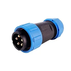 Toma de conexión WEIPU 5-polig male 5 polos, azul, negro
