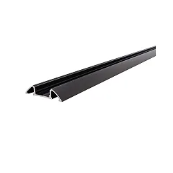 LED profile AM-01-10 flat surface profile for 10-11,3mm LED stripes, 200cm, matt brushed black - without cover