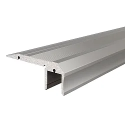 Perfil de escalón AL-02-10, 10-11,3 mm, anodizado plata
