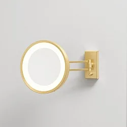 Espejo con iluminación BS 36 LED 7 veces IP 44, dorado mate 