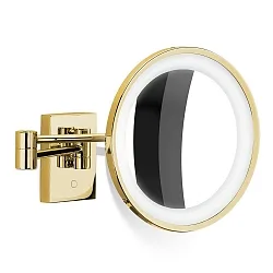 Espejo con iluminación BS 40 LED 7 veces IP 44, dorado 
