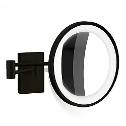 Espejo con iluminación BS 40 LED 7 veces IP 44, negro mate 