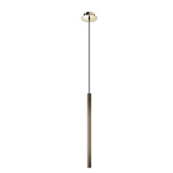Luminaria colgante PIPE 2 IP20, níquel satinado regulable