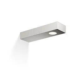 Luminaria de pared FLAT 2 LED IP44, níquel satinado 