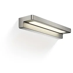 Luminaria de pared FORM 34 LED IP44, níquel satinado regulable