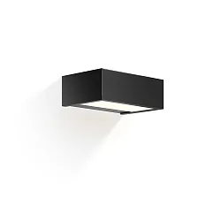 Luminaria de pared BOX 15 N LED IP44, negro mate regulable