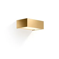 Luminaria de pared BOX 15 N LED IP44, dorado mate regulable