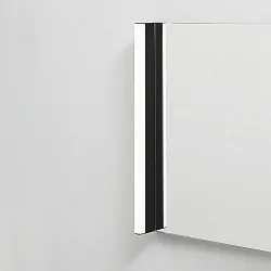 Luminaria de pared SLAT IP44, negro mate regulable