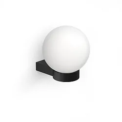 Luminaria de pared CLUB LIGHT E27 IP20, ópalo, negro mate 