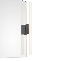 Mirror luminaire OMEGA 1, 1x S14d, 30-60cm, 1 socket, IP20, black matt