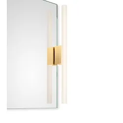 Mirror luminaire OMEGA 1, 1x S14d, 30-60cm, 1 socket, IP20, gold matt 24 carat