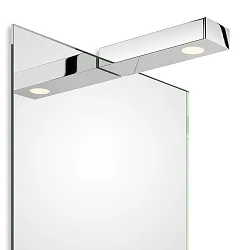 Luminaria de espejo FLAT 1 LED IP44, cromo 