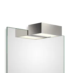 Luminaria de espejo BOX 1-15 N LED IP44, níquel satinado regulable