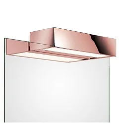 Luminaria de espejo BOX 1-25 N LED IP44, dorado rojizo regulable
