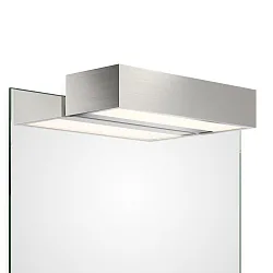 Luminaria de espejo BOX 1-25 N LED IP44, níquel satinado regulable