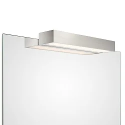 Luminaria de espejo BOX 1-40 N LED IP44, níquel satinado regulable