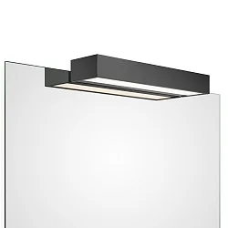 Luminaria de espejo BOX 1-40 N LED IP44, negro mate regulable