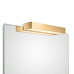 Luminaria de espejo BOX 1-40 N LED IP44, dorado mate regulable