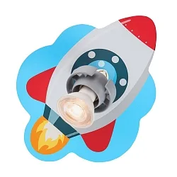 Foco RAKETE TECHNIKWELT GU10, gris, rojo