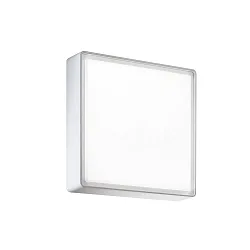 Fabas Luce OBAN Ceiling luminaire, IP65, E27, white, 24x24cm, with motion detector