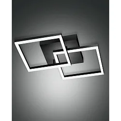 Luminaria de pared y techo BARD IP20, satinado, negro regulable
