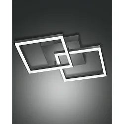 Luminaria de techo BARD pequeño, doble IP20, antracita, satinado regulable