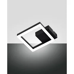 Luminaria de pared y techo BARD IP20, satinado, negro regulable