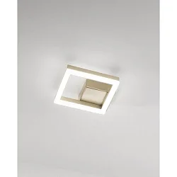 Luminaria de pared y techo BARD IP20, dorado mate, satinado regulable